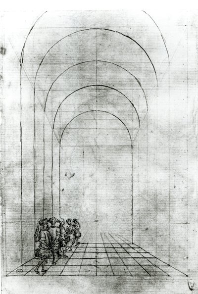 People under an Arch by Antonio Pisanello